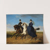 Portrait of General Krieg von Hochfelden and his wife on horseback by Marie Ellenrieder