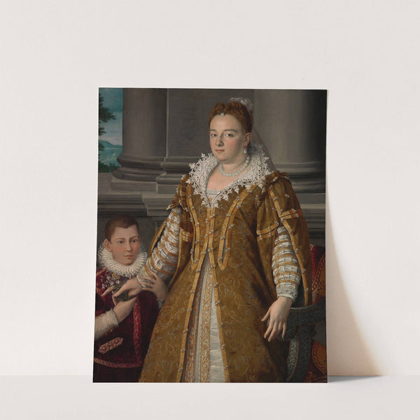Portrait of Grand Duchess Bianca Capello de Medici with Her Son (c. 1580–1614) by Alessandro Allori