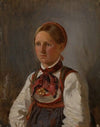 Portrait of Gunild Olsdatter from Tinn (1848)