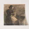 Portrait of Ida Hammershøi with Needlework (1891) by Vilhelm Hammershøi