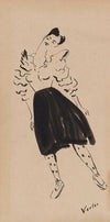 Portrait of Janet Braguin in the style of Marcel Vertes