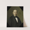 Portrait of Johannes Cornelis van Pappelendam (1810-1884). Artist and Art Dealer. Superintendent of the Van der Hoop Museum by Johan Heinrich Neuman