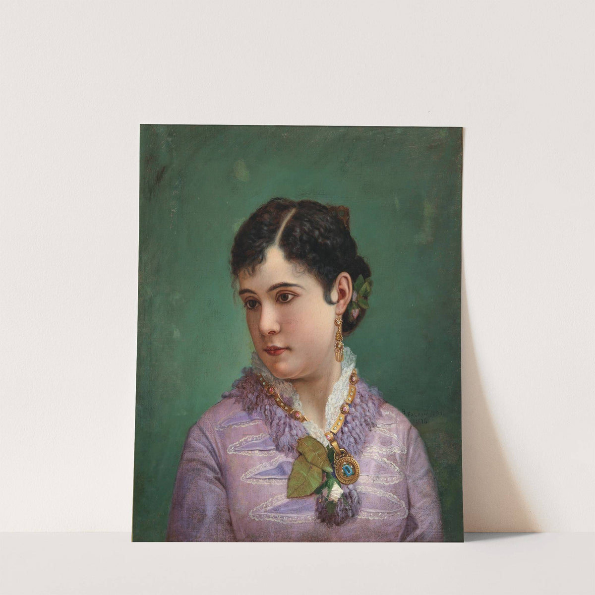 Portrait Of Julia Dunphy Piercy (1876) by Vlaho Bukovac