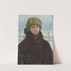 Portrait of Kazimiera Nehring in winter landscape (1922) by Jan Rembowski