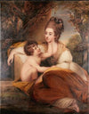 Portrait of lady Elizabeth Alicia Maria Herbert, later countess of Carnarvon and her son Charles Herbert