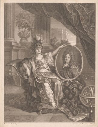 Portrait of Louis XIV held up by Minerva — size preview