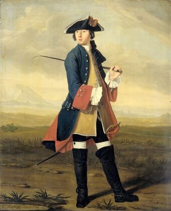 Portrait of Ludolf Backhuysen II, Painter, in the Uniform of the Dragoons