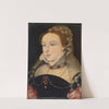 Portrait Of Mademoiselle De Chabot, In A Black Dress With A Lace Ruff And Jewelled Headdress by Follower of François Clouet