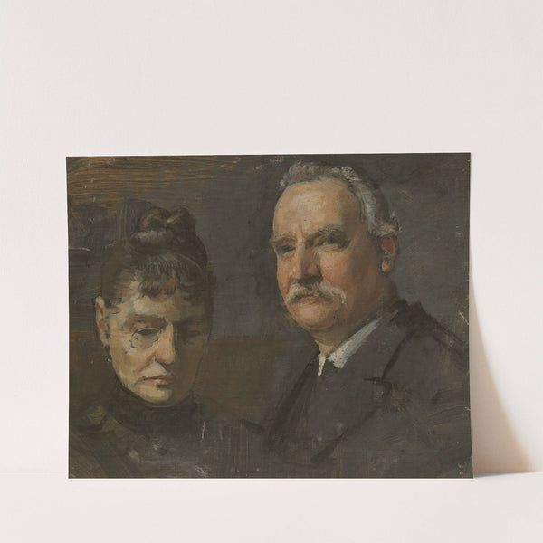 Portrait of man and woman by Edvard Perséus