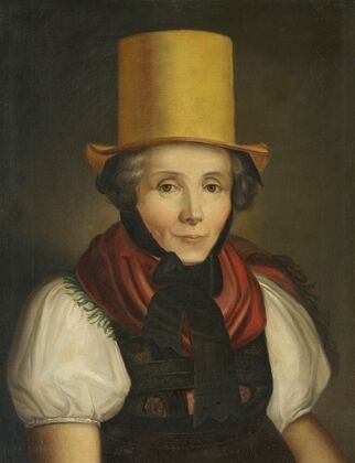 Portrait of Maria Kreuzer, née Laule, in Traditional Dress