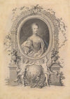 Portrait of Queen Marie-Antoinette in an ornamental frame