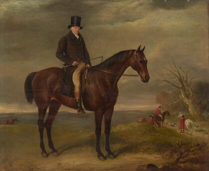 Portrait of Samuel Dumbleton (c. 1750-1834), Whipper-in to the Earl of Spencer’s hounds