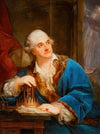 Portrait of Stanisław August with hourglass
