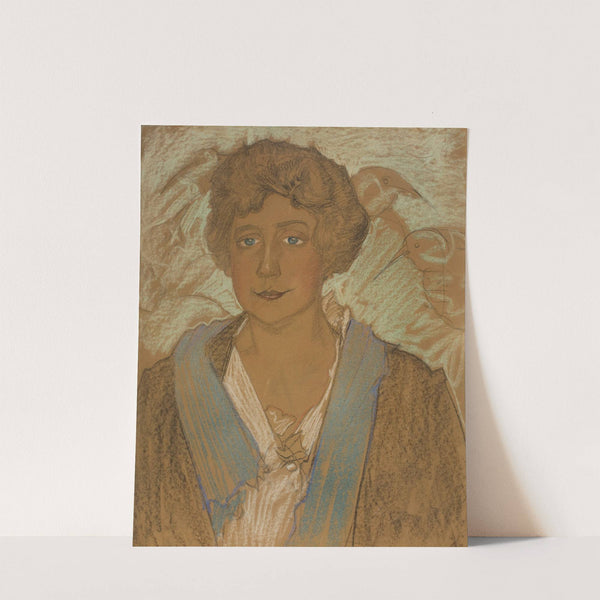 Portrait of Tekla Potocka, with birds in the background (1922) by Stanisław Ignacy Witkiewicz