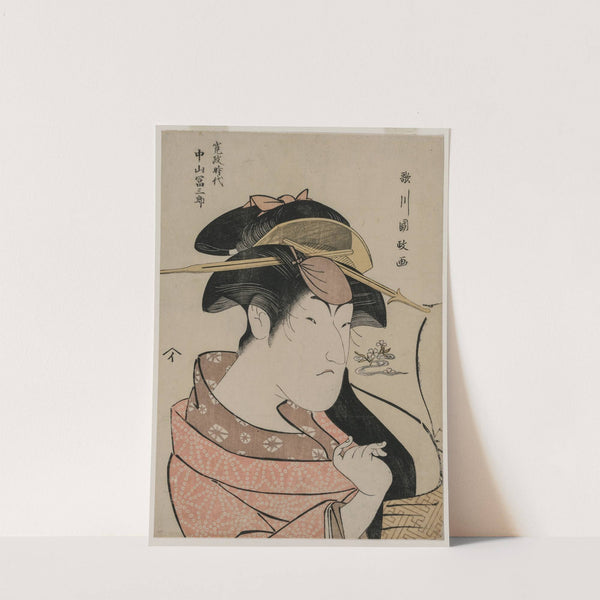 Portrait of the Actor Nakayama Tomisaburo as a Woman by Utagawa Kunimasa