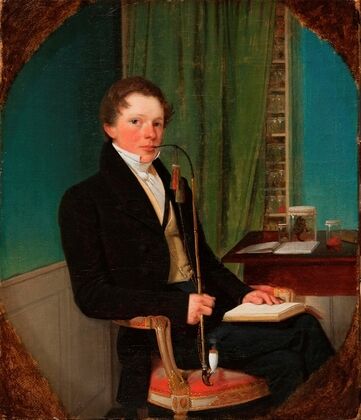 Portrait of the anatomist Henrik Carl Bang Bendz. The artist’s brother