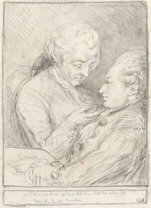 Portrait of the Artist with His Younger Brother, Augustin Saint-Aubin (1771)