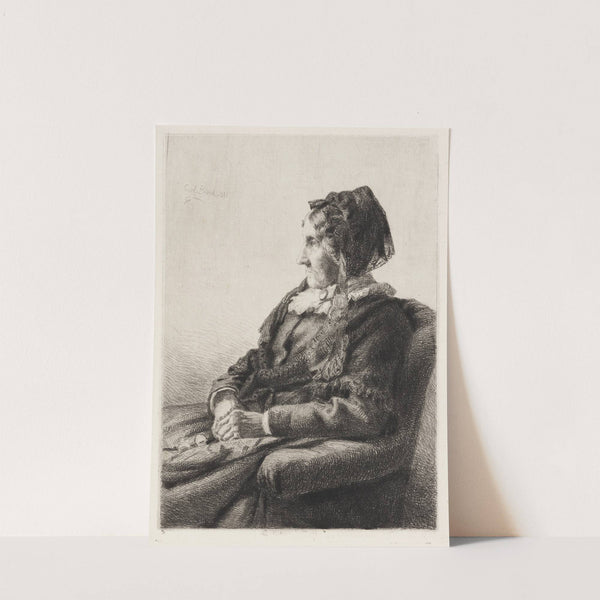 Portrait of the artist&#039;s mother, Mrs. Ida Emilie Ulrikke Henriette Bloch, née Weitzmann by Carl Bloch