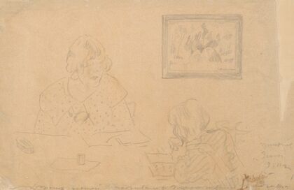 Portrait of the artist’s sister Waleria and brother Włodzimierz (1914) — size preview