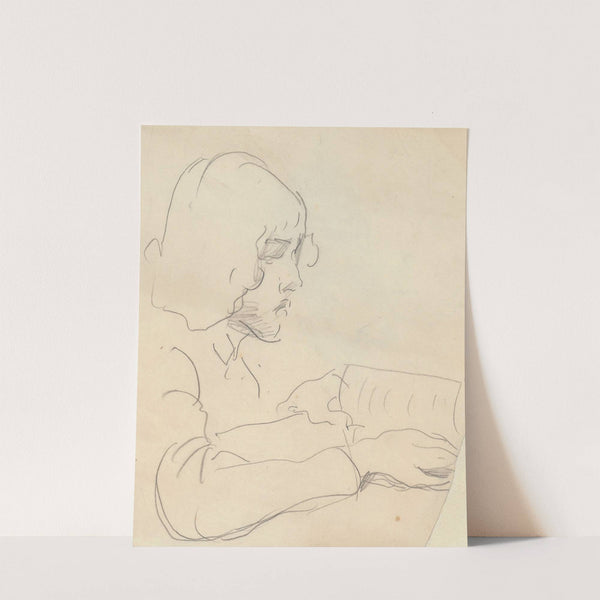 Portrait of the artist’s sister Waleria with a book (1915) by Zygmunt Waliszewski