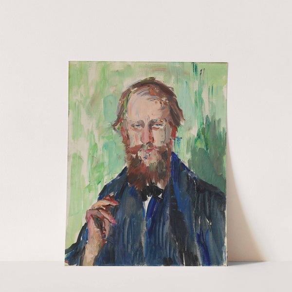 Portrait of the Danish Art Dealer M. Grosell by Henrik Lund