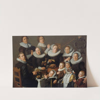 Portrait of the painter Andries van Bochoven and his family by Andries van Bochoven