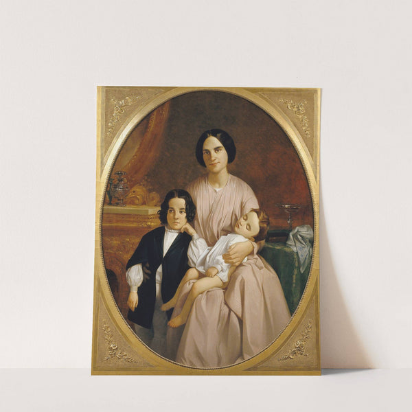 Portrait of the Painter&#039;s Wife and Children by Claudi Lorenzale