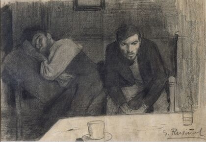 Portrait of the Sculptor Carles Mani and the Painter Pere Ferran