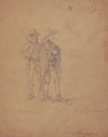 Portrait of two Texas Rangers, standing facing right