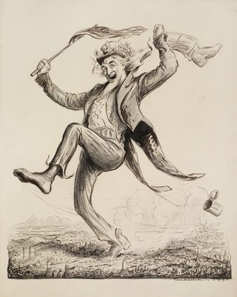 Portrait of United States. When the Senate ratifies the Treaty of Peace (1920)