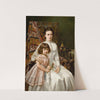 Portrait of Wife with Daughter Anna by Antoni Gramatyka