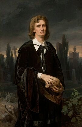 Portrait of Wincenty Rapacki in the role of Hamlet