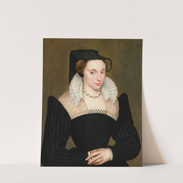 Portrait of Woman With Black Dress by François Quesnel