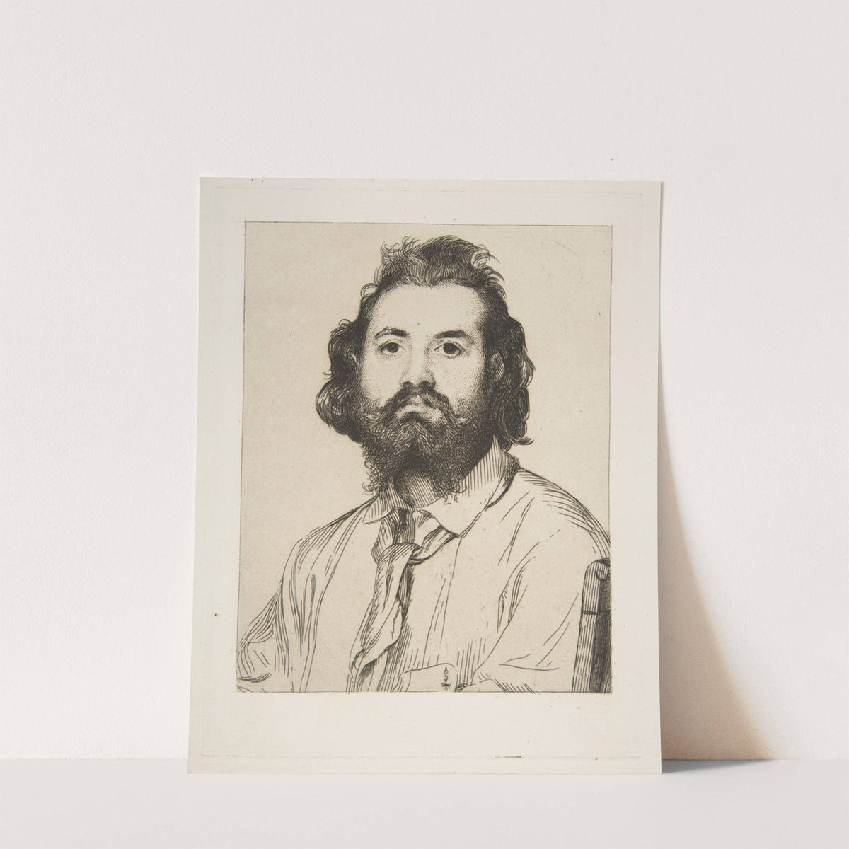 Portrait of Zacharie Astruc (ca. 1865) by Félix Bracquemond