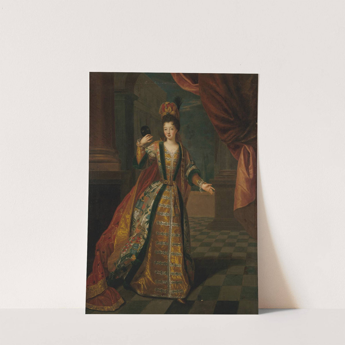 Portrait présumé de Mademoiselle de Nantes (Louise-Françoise de Bourbon, 1673-1743), en costume de bal by Pierre Gobert