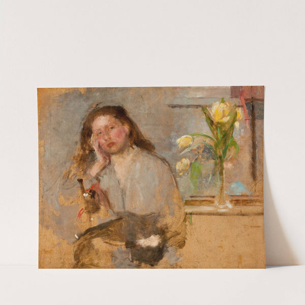 Portrait Sketch of a Young Girl by Olga Boznanska