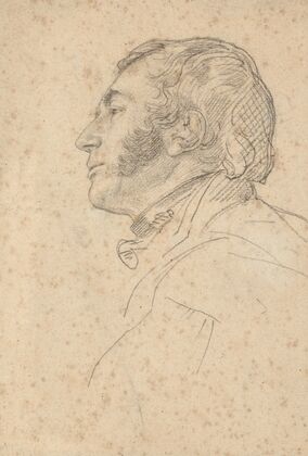 Portrait study of a man in profile