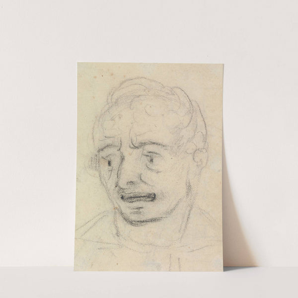 Portrait Study of a Man&#8217;s Facial Expression by Benjamin Robert Haydon