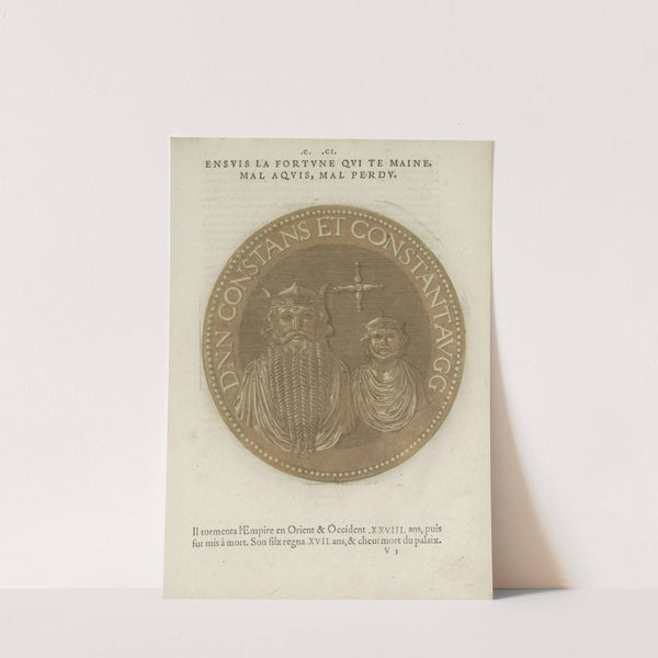 Portraits of Emperor Constantine III and his son Constans II (1557-1559) by Hubert Goltzius