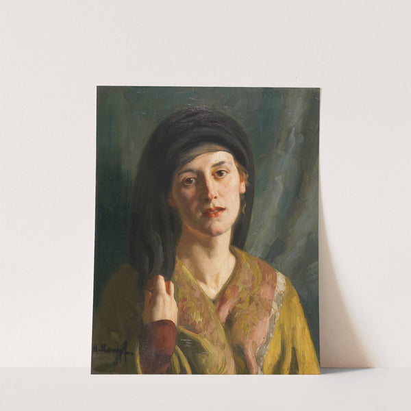 Porträt einer Frau in orientalischem Gewand (1925) by Arthur Kampf