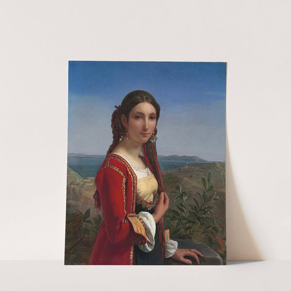 Porträt Eines Mädchen Aus Retuna by Louis Léopold Robert