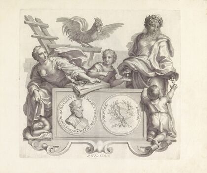 Portret van Agostino Barbarigo en de personificaties Voogdijschap en Aalmoes (1673-1743) — size preview