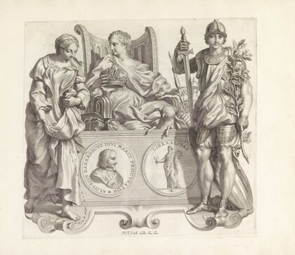 Portret van Alvise Barbarigo en de personificaties van Vrijgevigheid, Rijkdom en Bijstand (1673-1743)