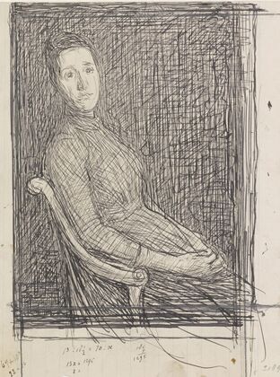 Portret van Anna Dorothea Veth-Dirks, zittend naar rechts