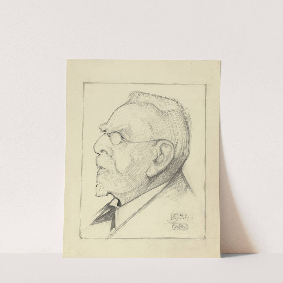 Portret van August Allebé (1992) by Bernard Willem Wierink