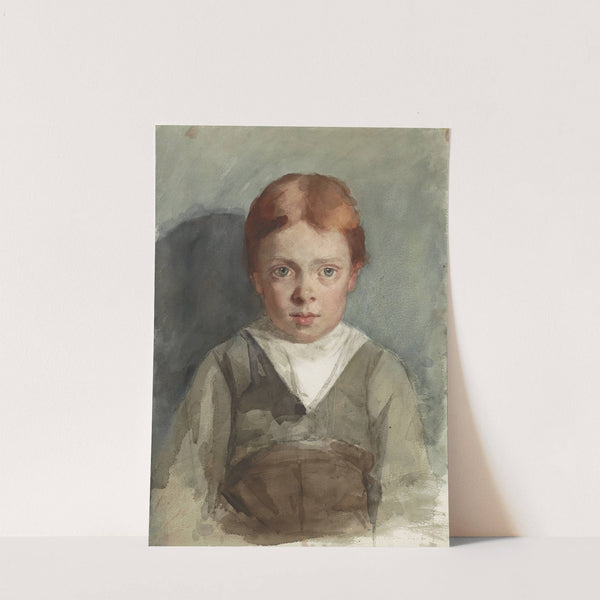 Portret van een jongetje met rood haar, van voren by Thérèse Schwartze