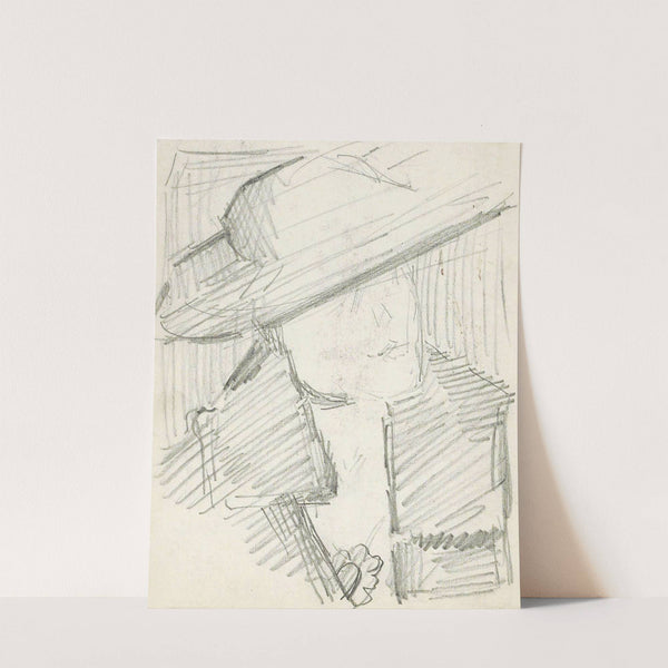 Portret van een vrouw met een hoed by Reijer Stolk