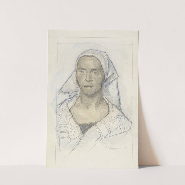 Portret van een vrouw met hoofddoek by Richard Nicolaüs Roland Holst