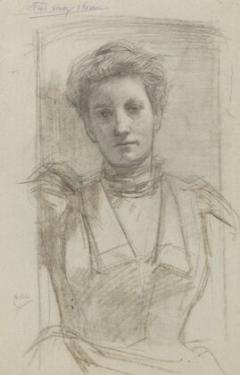Portret van een vrouw, ten halven lijve