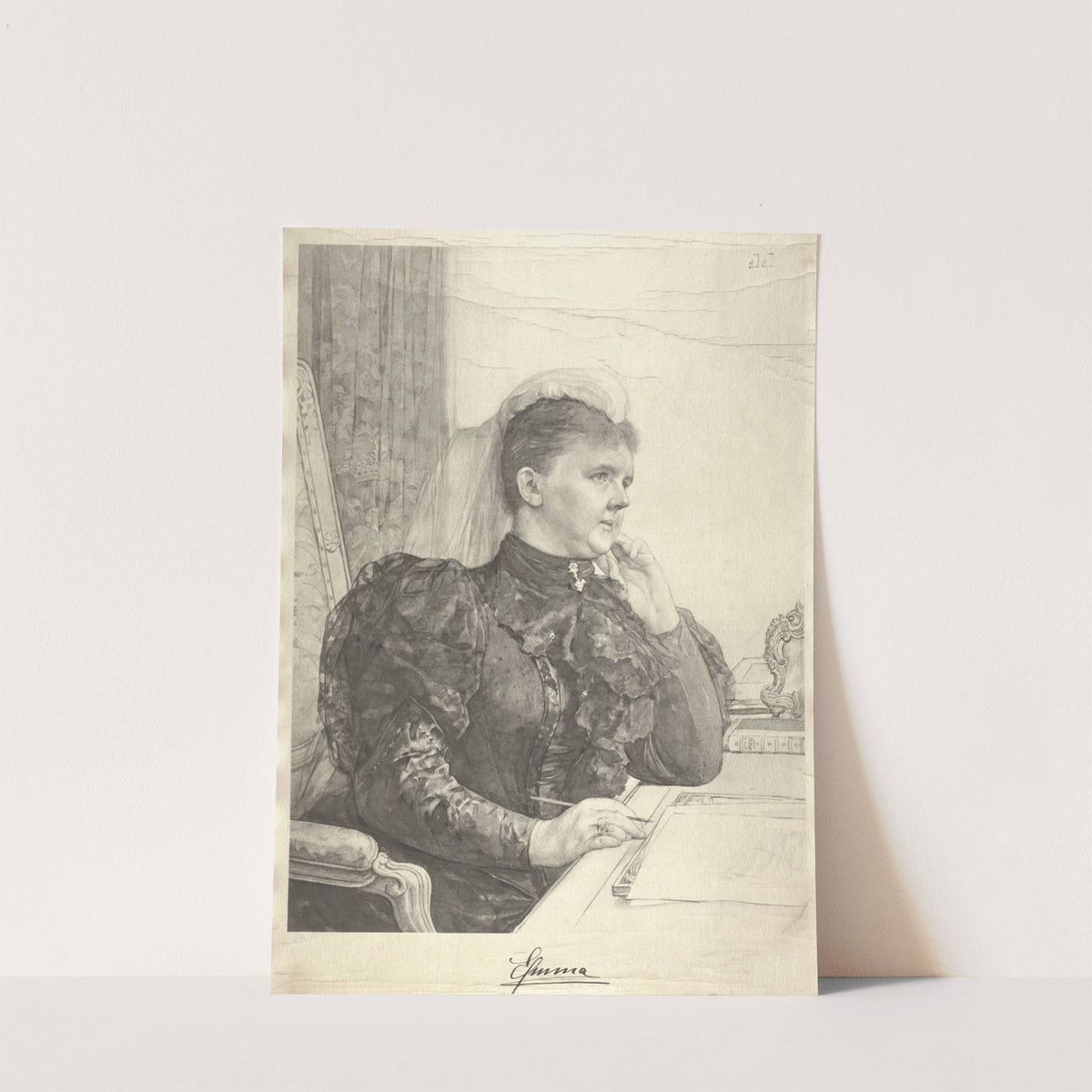 Portret van Emma, koningin-regentes der Nederlanden by Pieter Josselin de Jong